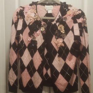 Just B Pink & black style sweater size S